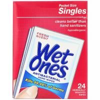 Wet Ones, Антибактериальные салфетки для рук со свежим ароматом, 24 отдельно упакованных салфетки