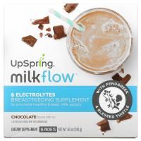 UpSpring, MilkFlow, Fenugreek & Blessed Thistle Supplement Drink, Chocolate , 16 Packets, (15) g Each