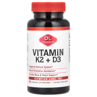 Olympian Labs, Витамин K2 + D3, 60 капсул