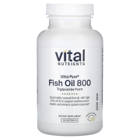 Vital Nutrients, ультрачистый рыбий жир 800, в форме триглицеридов, со вкусом лимона, 90 мягких таблеток