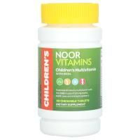 Noor Vitamins, мультивитамины с железом для детей, 60 жевательных таблеток
