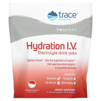 Trace Minerals Research, Hydration I.V.  - Электролитный напиток Клубнично-кокосовый 16 шт
