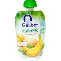 Gerber, Органическое детское питание с бананом и кабачком 2nd Foods, 3.5 унции (99 г)