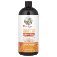 MaryRuth's, Liquid Morning Multivitamin, средство для роста волос, персик и манго, 887 мл (30 жидк. унций)