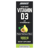 Onnit, Растительный витамин D3 с витамином K2, гуава из маракуйи, 1000 МЕ, 24 мл (0,8 жидк. унц.)