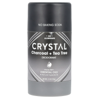 Crystal Body Deodorant, Обогащенный магнием дезодорант, древесный уголь + чайное дерево, 2,5 унции (70 г)
