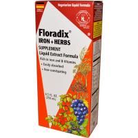 Flora, Флорадикс (Floradix), железо + лекарственные травы, жидкий экстракт, 8,5 жидких унций (250 мл)