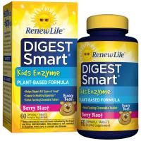 Renew Life, Digest Smart, Kids Enzyme, ягодный взрыв, 60 жевательных таблеток