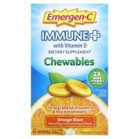 Alacer, Emergen-C Immune + с витамином D Апельсиновый взрыв 42 таблетки