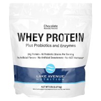 Lake Avenue Nutrition, Сывороточный протеин и пробиотики, шоколадный вкус, 2270 г (5 фунтов)