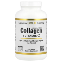 California Gold Nutrition пептиды гидролизованного Коллагена I и III типов с витамином C, 250 таблеток