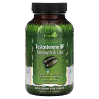 Irwin Naturals, Testosterone Up, сила и размер, 60 мягких таблеток