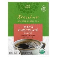 Teeccino, Органический обжаренный травяной чай, со вкусом шоколада, темная обжарка, без кофеина, 10 чайных пакетиков, 60 г