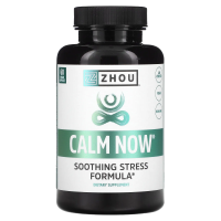 Zhou Nutrition, Calm Now, формула избавления от стресса, 60 вегетарианских капсул