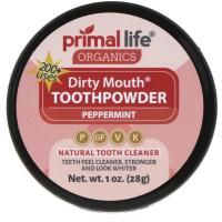 Primal Life Organics, Зубной порошок для грязного рта, перечная мята, 1 унция (28 г)