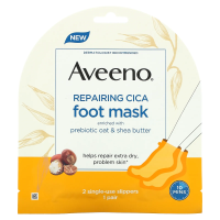 Aveeno, Восстанавливающая маска для ног Cica, 2 одноразовых носочка