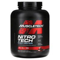 Muscletech, NitroTech, основной источник пептидов и изолятов сывороточного белка, молочный шоколад, 1,81 кг (4,00 фунта)