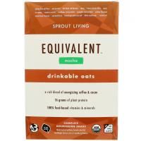 Sprout Living, Equivalent, Питьевые овсяные хлопья, Мокко, 8 пакетов, 1,7 унции (48,5 г) каждый