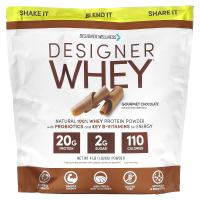 Designer Protein, Designer сыворотка Натуральный 100% сывороточный протеин Изысканный шоколад 4 фунта