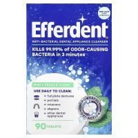 Efferdent, Антибактериальное средство для очищения зубных протезов, Fresh & Clean, 90 таблеток