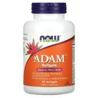Now Foods, ADAM, высококачественный мультивитаминный комплекс для мужчин, 90 мягких капсул