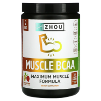 Zhou Nutrition, Muscle BCAA Powder Тропический пунш 11,6 унции