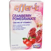 Now Foods, Effer-C, Cranberry Pomegranate, 30 Packets