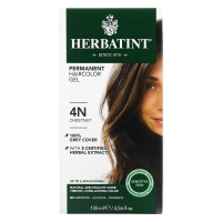 Herbatint, Перманентная растительная краска-гель для волос, 4N, каштан, 4,56 жидкой унции (135 мл)