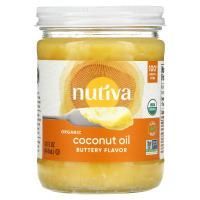 Nutiva, Органическое кокосовое масло, со вкусом сливочного масла, 14 ж. унц. (414 мл)