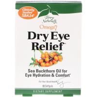 EuroPharma, Terry Naturally, Облегчение симптома сухих глаз, Омега 7, 60 мягких таблеток