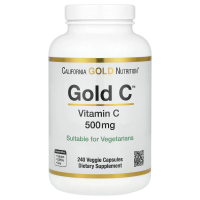 California Gold Nutrition, Gold C, витамин C, 500 мг, 240 вегетарианскиех капсул