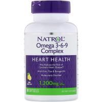 Natrol, Комплекс омега 3-6-9, со вкусом лимона, 90 жевательных капсул