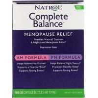 Natrol, Complete Balance, Menopause Relief, AM/PM, Two Bottles 30 Capsules Each