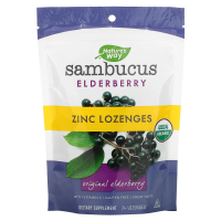 Nature's Way, Organic Sambucus, Zinc Lozenges, Berry Flavor, 24 Lozenges