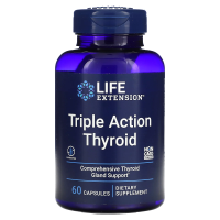 Life Extension, Тироид тройного действия, 60 вегетарианских капсул