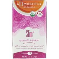Davidson's Tea, Ayurvedic Infusions, Slim, 25 Tea Bags, 1.58 oz (45 g)