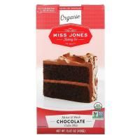 Miss Jones Baking Co, Органическая увлажняющая и насыщенная смесь для выпечки, шоколад, 450 г (15,87 унции)