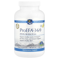 Nordic Naturals, ProEFA- 3-6-9, вкус лимона, 1000 мг, 180 мягких таблеток