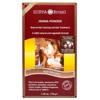 Surya Brasil, Henna Brazil, Natural Hair Coloring and Hair Treatment Powder, Ash Brown, 1.76 oz (50 g)