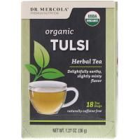 Dr. Mercola, Органический тулси, травяной чай, 18 чайных пакетиков, 1,27 унц. (36 г)