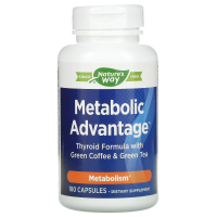 Nature's Way, Metabolic Advantage, формула для щитовидной железы с зеленым кофе и зеленым чаем, метаболизм, 180 капсул