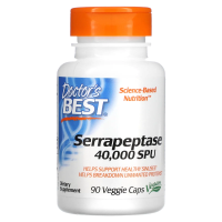 Doctor's Best, Серрапептаза (Best Serrapeptase), 90 растительных капсул