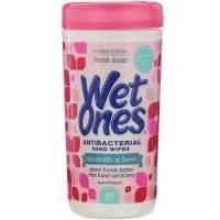 Wet Ones, Антибактериальные салфетки для рук, свежий аромат, 40 шт.