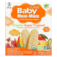 Hot Kid, Baby Mum-Mum, Rice Rusks, Organic Super Tropical, 12 2-Packs, 1.76 oz (50 g) Each