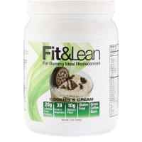Fit & Lean, Заменитель еды с функцией сжигания жира, Печенье и сливки, 1,0 фунт (450 г)