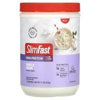 SlimFast, Смузи-заменитель с высоким содержанием белка, ванильный крем, 312 г (11 унций)