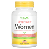 Super Nutrition, SimplyOne, тройная сила для женщин, без железа