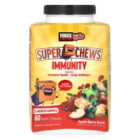 Force Factor, Kids, Super Chews, для иммунитета, яблочный вкус, 60 жевательных таблеток