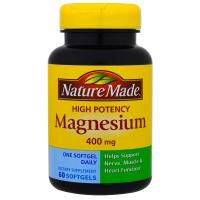 Nature Made, Высокоэффективный магний, 400 мг, 60 мягких таблеток