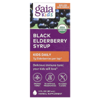 Gaia Herbs, Безалкогольный сироп из бузины черной для детей, 3 жидких унции (90 мл)